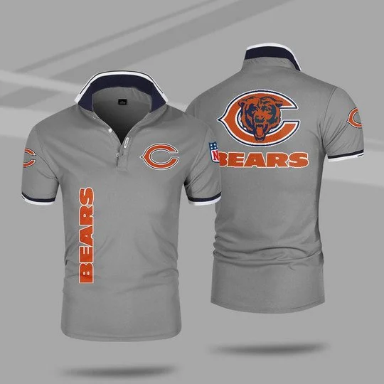 Chicago Bears Polo T-Shirt Full Size TP06 - Image 2