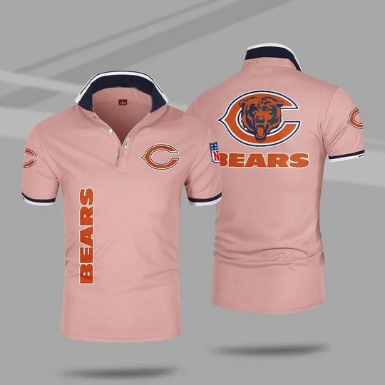 Chicago Bears Polo T-Shirt Full Size TP06 - Image 5