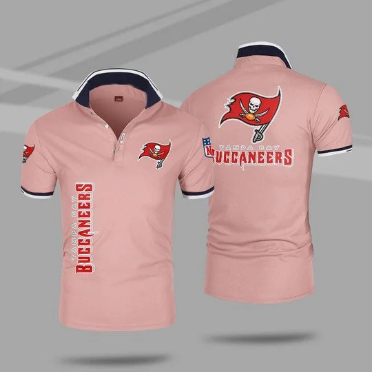 Tampa Bay Buccaneers Polo T-Shirt Full Size IQ79