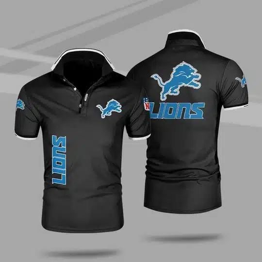 Detroit Lions Polo T-Shirt Full Size RH84