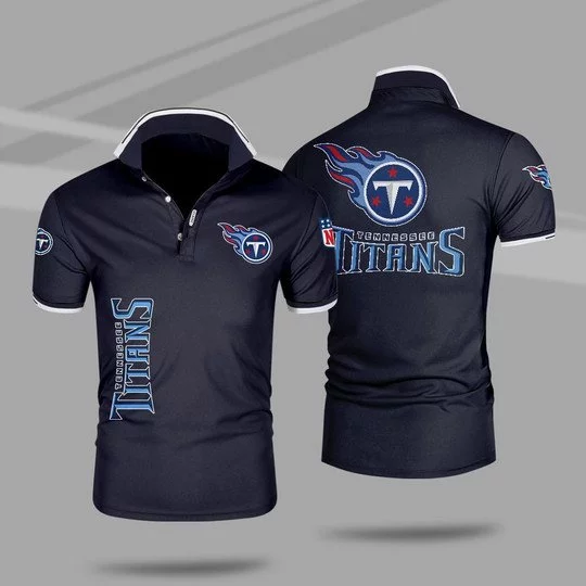 Tennessee Titans Polo T-Shirt Full Size KV72 - Image 4