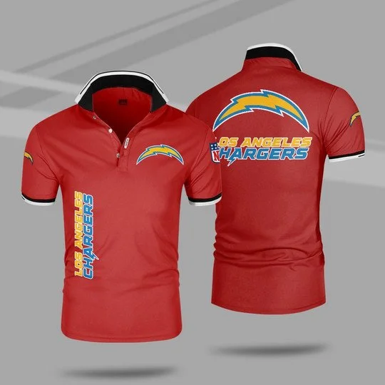 Los Angeles Chargers Polo T-Shirt Full Size UK31 - Image 2