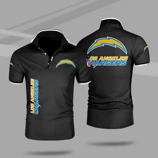 Los Angeles Chargers Polo T-Shirt Full Size UK31 - Image 5