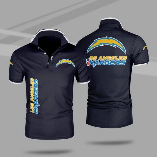 Los Angeles Chargers Polo T-Shirt Full Size UK31 - Image 4
