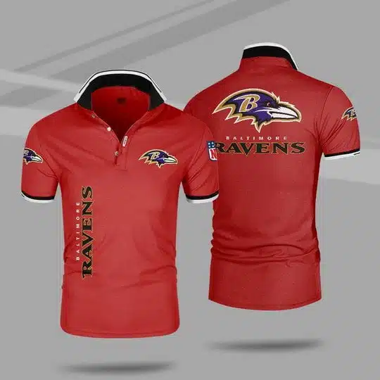 Baltimore Ravens Polo T-Shirt Full Size FM60 - Image 2