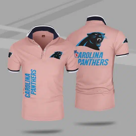 Carolina Panthers Polo T-Shirt Full Size UT34 - Image 3