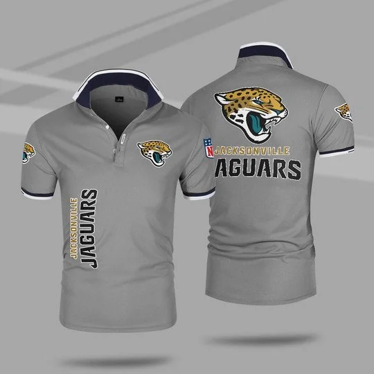 Jacksonville Jaguars Polo T-Shirt Full Size SF39 - Image 4