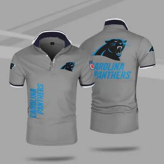Carolina Panthers Polo T-Shirt Full Size UT34 - Image 5