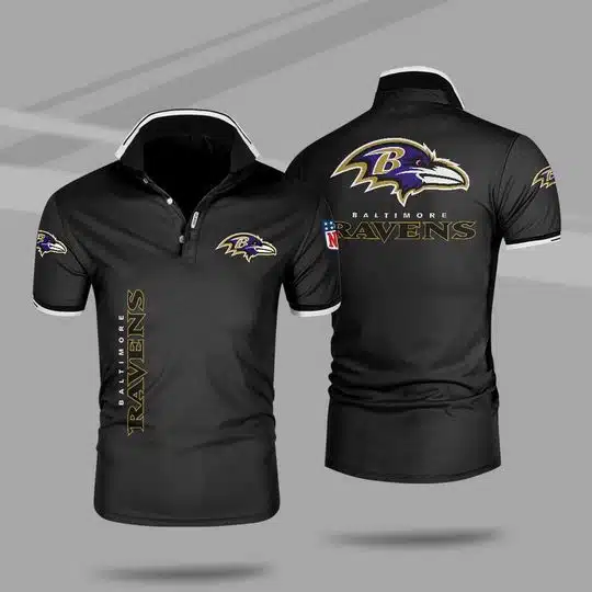 Baltimore Ravens Polo T-Shirt Full Size FM60 - Image 3