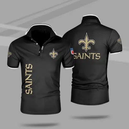 New Orleans Saints Polo T-Shirt Full Size HB74 - Image 2