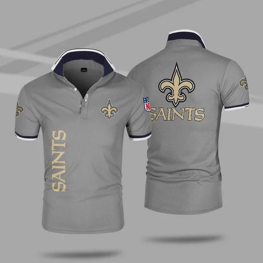 New Orleans Saints Polo T-Shirt Full Size HB74 - Image 3