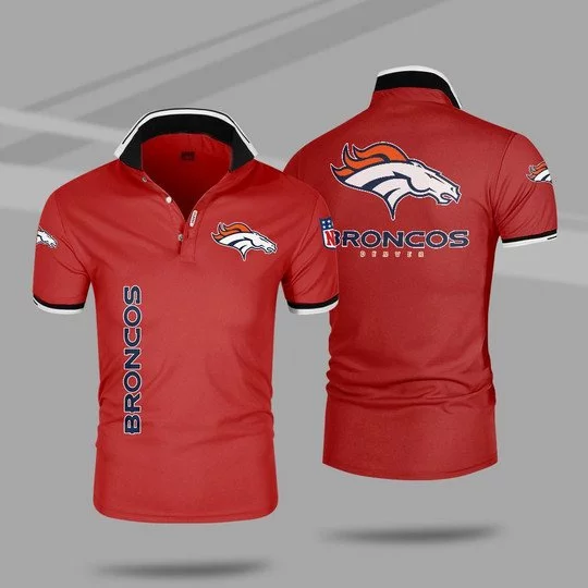 Denver Broncos Polo T-Shirt Full Size OC46 - Image 3