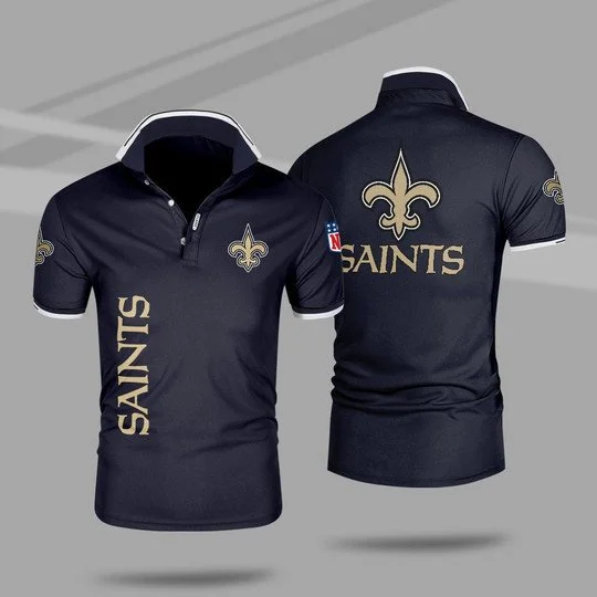 New Orleans Saints Polo T-Shirt Full Size HB74