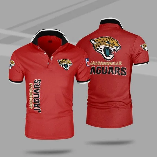 Jacksonville Jaguars Polo T-Shirt Full Size SF39 - Image 3
