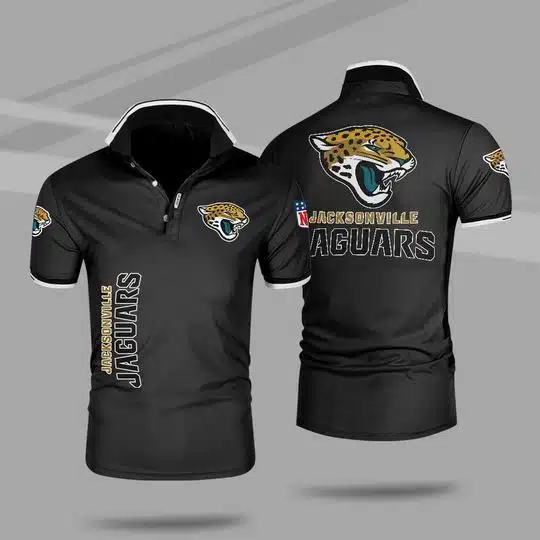 Jacksonville Jaguars Polo T-Shirt Full Size SF39 - Image 5