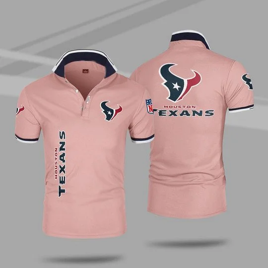 Houston Texans Polo T-Shirt Full Size OI38 - Image 5