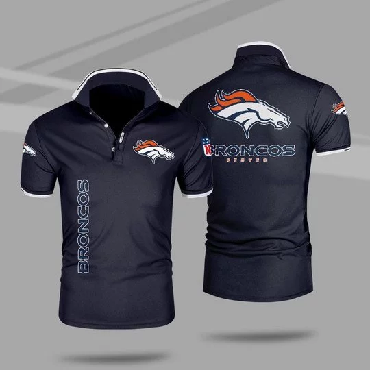 Denver Broncos Polo T-Shirt Full Size OC46 - Image 5