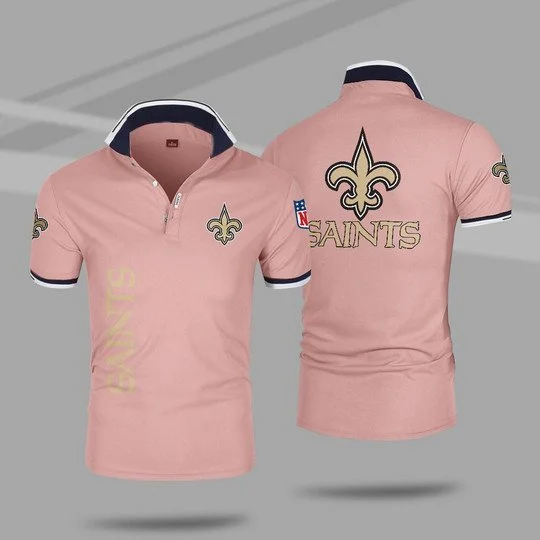 New Orleans Saints Polo T-Shirt Full Size HB74 - Image 5