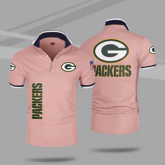 Green Bay Packers Polo T-Shirt Full Size UJ93 - Image 2