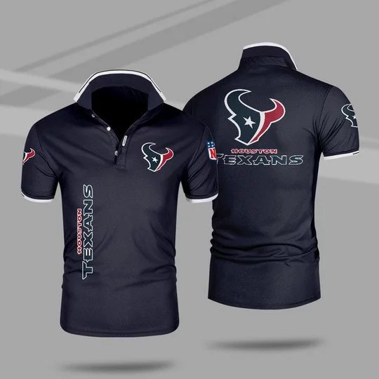 Houston Texans Polo T-Shirt Full Size OI38 - Image 3