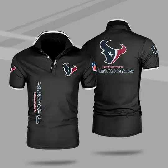 Houston Texans Polo T-Shirt Full Size OI38 - Image 2