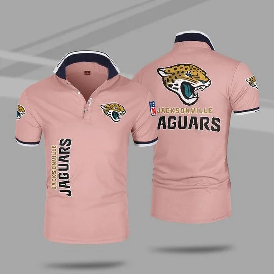 Jacksonville Jaguars Polo T-Shirt Full Size SF39 - Image 2
