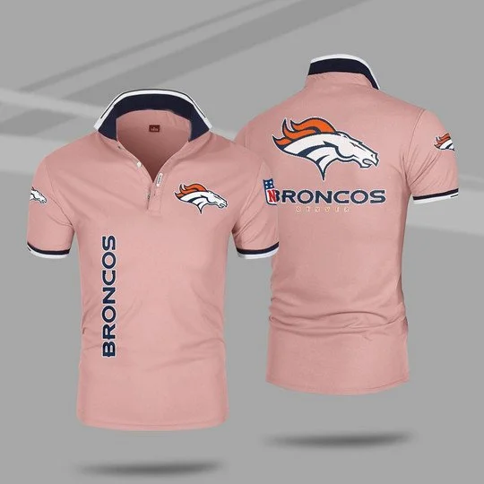 Denver Broncos Polo T-Shirt Full Size OC46 - Image 2