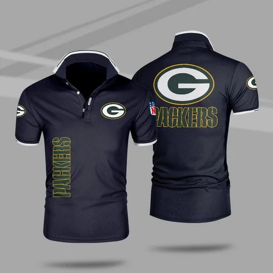 Green Bay Packers Polo T-Shirt Full Size UJ93