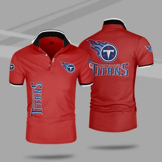 Tennessee Titans Polo T-Shirt Full Size KV72 - Image 5