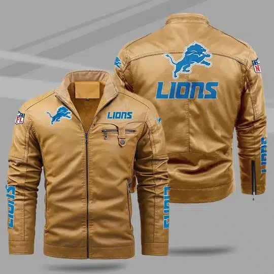 DETROIT LIONS LEATHER JACKET EV52