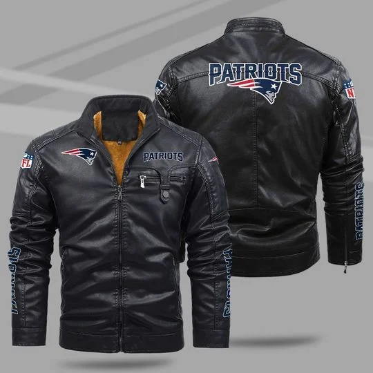 New England Patriots Leather Jacket JB39