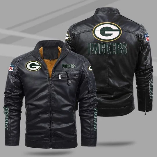 Green Bay Packers Leather Jacket ZI92