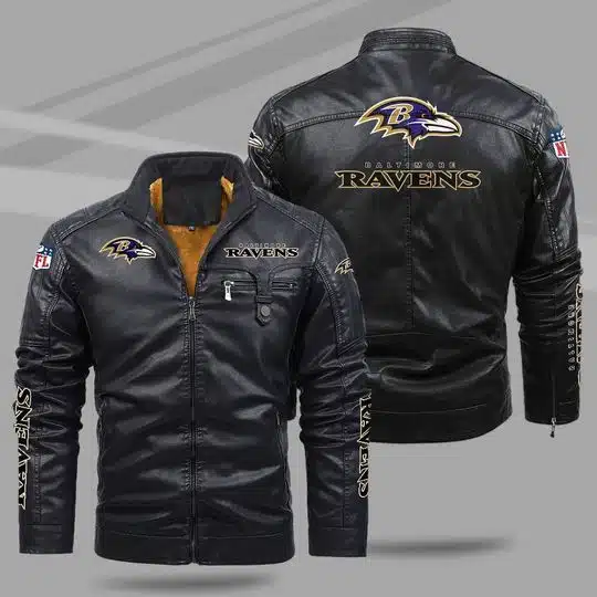 Baltimore Ravens Leather Jacket  HU77
