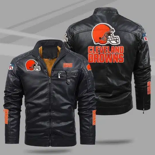 Cleveland Browns Leather Jacket NY31