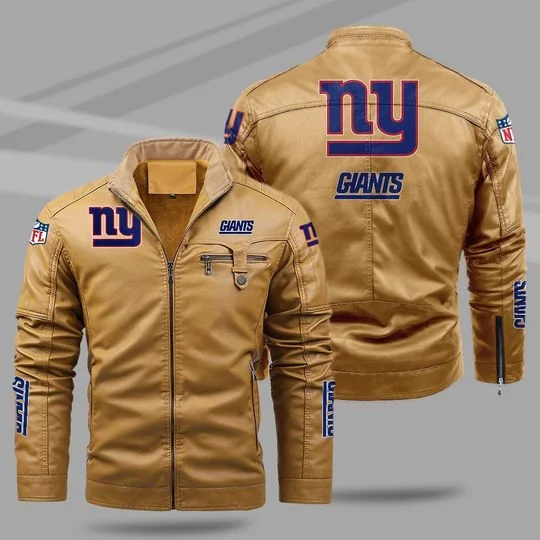 New York Giants Leather Jacket HO09