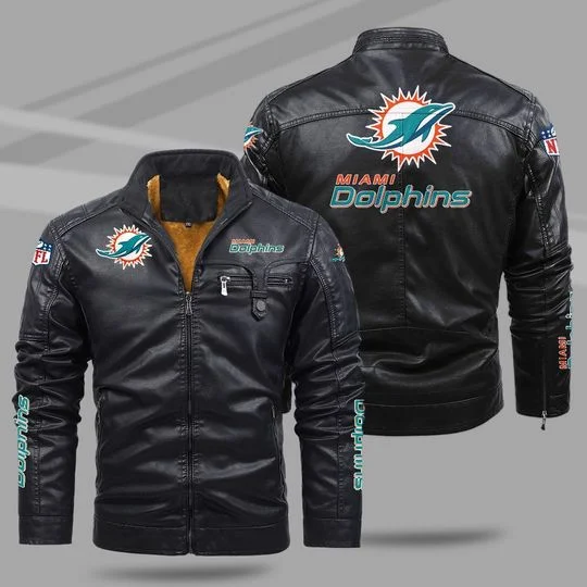Miami Dolphins Leather Jacket UC24