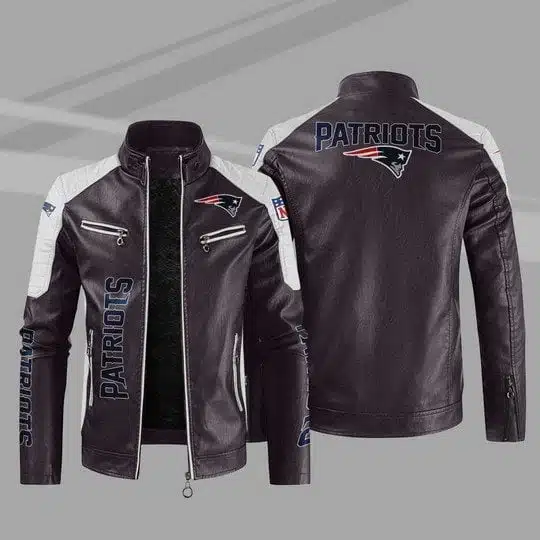 New England Patriots Leather Jacket TL19