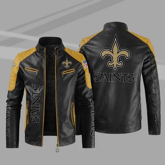 New Orleans Saints Leather Jacket MI30