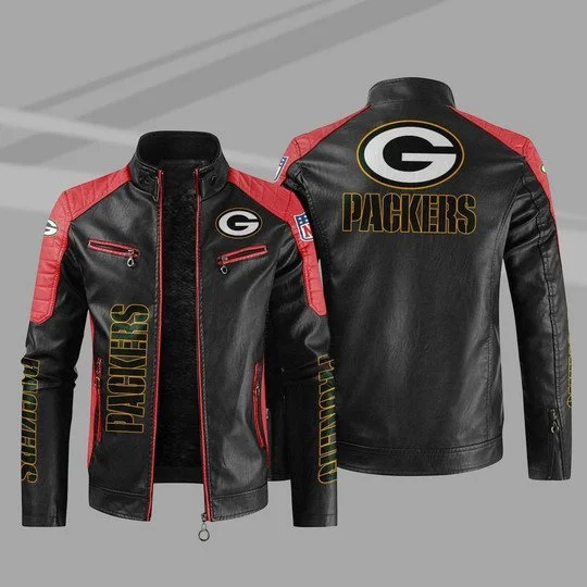 Green Bay Packers Leather Jacket MR63
