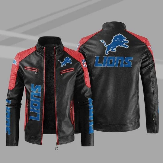 Detroit Lions Leather Jacket RJ75