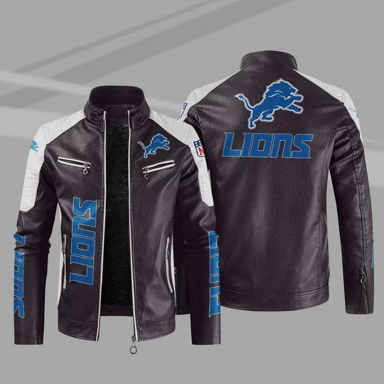 Detroit Lions Leather Jacket RJ85