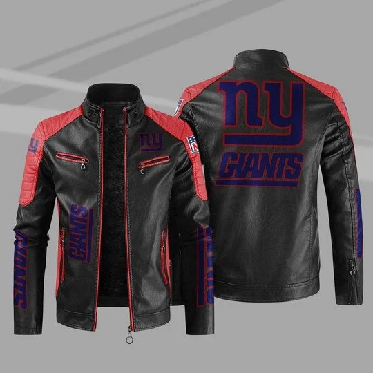 New York Giants Leather Jacket CI10