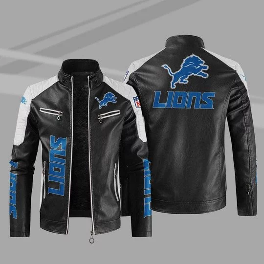 Detroit Lions Leather Jacket JX38