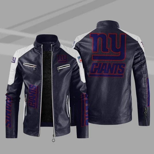 New York Giants Leather Jacket BX00