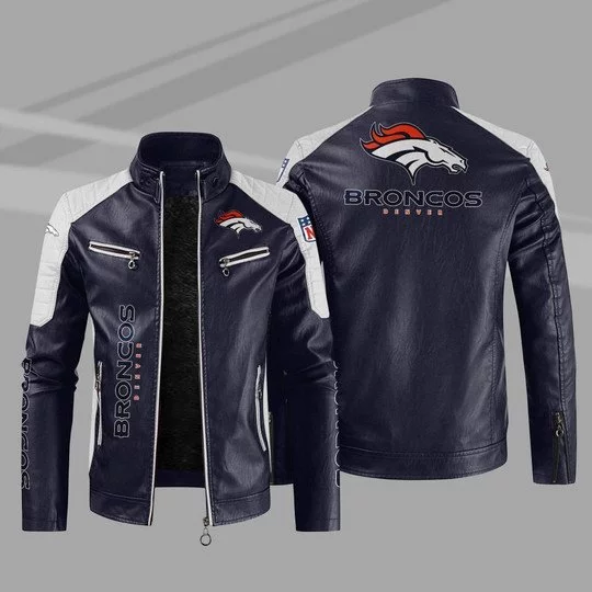 Denver Broncos Leather Jacket CU84