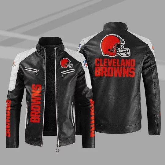Cleveland Browns Leather Jacket MZ64