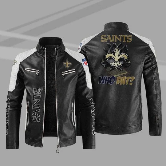 New Orleans Saints Leather Jacket UP98