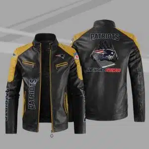 New England Patriots Leather Jacket OT63