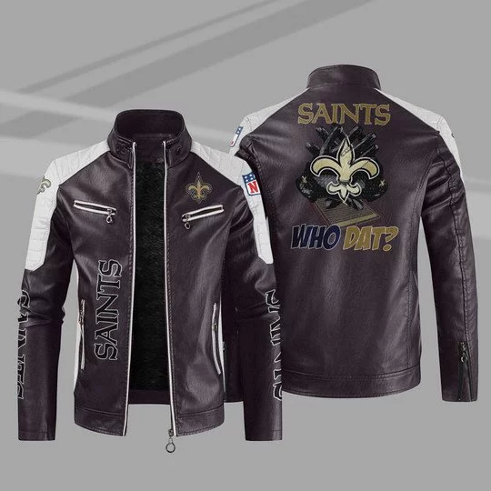 New Orleans Saints Leather Jacket BI31