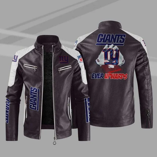 New York Giants Leather Jacket BY66